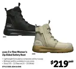 Blackwoods uvex 3 x-flow Women's Zip Sided Safety Boot offer