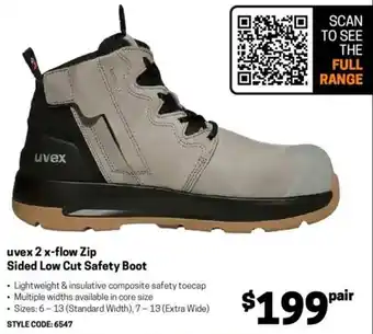 Blackwoods uvex 2 x-flow Zip Sided Low Cut Safety Boot offer