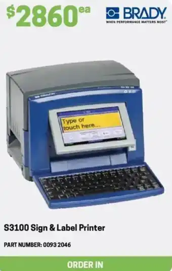 Blackwoods S3100 Sign & Label Printer offer