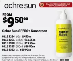 Blackwoods Ochre Sun SPF50+ Sunscreen offer