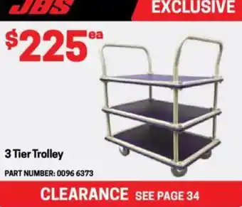 Blackwoods 3 tier trolley offer