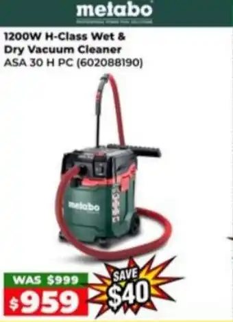 Sydney Tools 1200W H-Class Wet & Dry Vacuum Cleaner offer