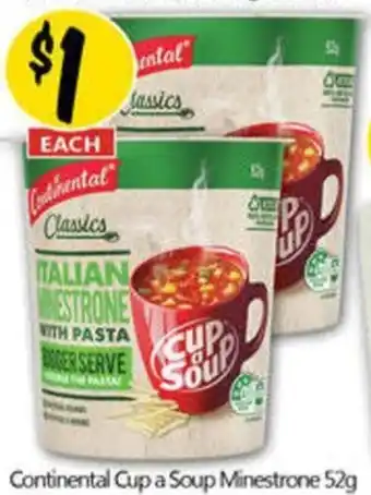 NQR Continental Cup a Soup Minestrone offer