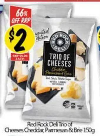 NQR Red Rock Deli Trio of Cheeses Cheddar, Parmesan & Brie offer