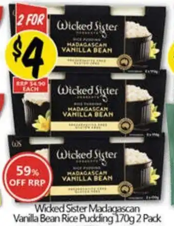 NQR Wicked Sister Madagascan Vanilla Bean Rice Pudding offer