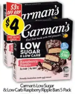 NQR Carman's Low Sugar & Low Carb Raspberry Ripple Bars offer