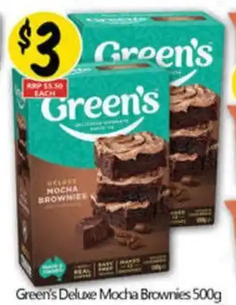 NQR Green's Deluxe Mocha Brownies offer