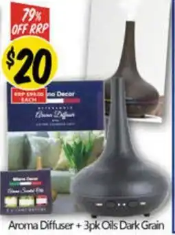 NQR Aroma Diffuser + 3pk Oils Dark Grain offer