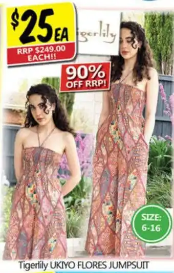 NQR Tigerlily UKIYO FLORES JUMPSUIT offer