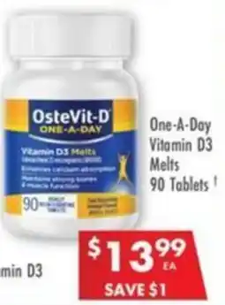 Pharmacy4Less One-A-Day Vitamin D3 Melts offer