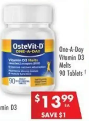 Pharmacy4Less One-A-Day Vitamin D3 Melts offer