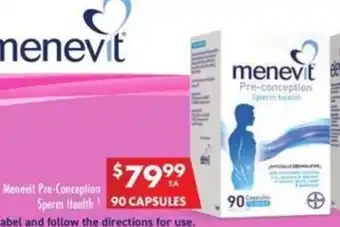 Pharmacy4Less Menevit Pre-Conception Sperm Health offer