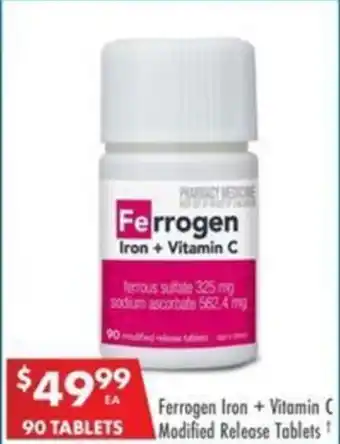 Pharmacy4Less Ferrogen Iron + Vitamin C Modified Release Tablets offer