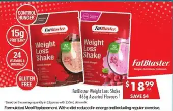 Pharmacy4Less FatBlaster Weight Loss Shake Assorted Flavours! offer