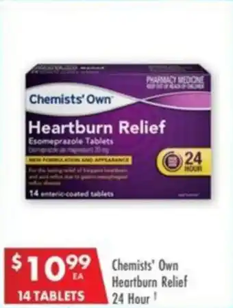 Pharmacy4Less Chemists' Own Heartburn Relief 24 Hours offer