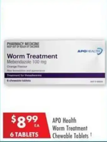 Pharmacy4Less APO Health Worm Treatment Chewable Tablets offer