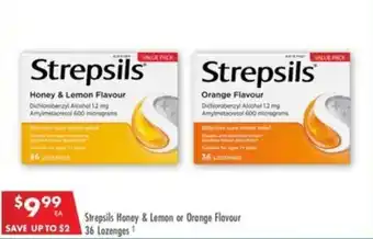 Pharmacy4Less Strepsils Honey & Lemon or Orange Flavour offer