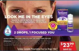 Pharmacy4Less Systane Complete Preservative-Free Eye Drops offer