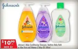 Pharmacy4Less Johnson's Baby Conditioning Shampoo, Bedtime Baby Bath or Aloe Vera and Vitamin E Baby Oil offer