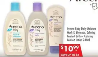 Pharmacy4Less Aveeno Baby Daily Moisture Wash & Shampoo, Calming Comfort Bath or Calming Comfort Lotion offer