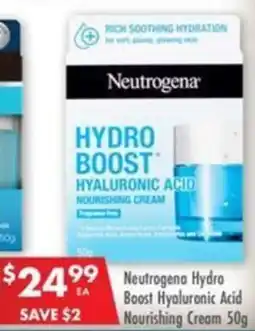 Pharmacy4Less Neutrogena Hydro Boost Hyaluronic Acid Nourishing Cream offer