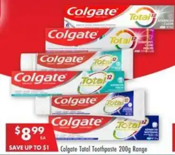 Pharmacy4Less Colgate Total Toothpaste Range offer