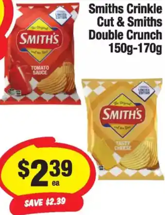 CORNETTS Smiths Crinkle Cut & Smiths Double Crunch offer