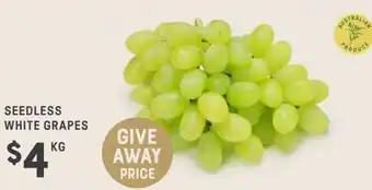 Adelaide's finest Seedless White Grapes offer