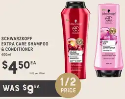 Adelaide's finest Schwarzkopf Extra care Shampoo & Conditioner offer