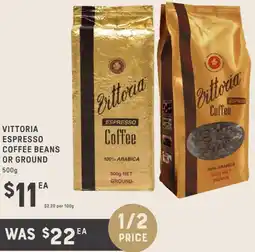 Adelaide's finest Vittoria Espresso Coffee Beans or Ground offer