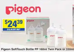 My Chemist Pigeon SoftTouch Bottle PP Twin Pack offer