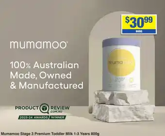 My Chemist Mumamoo Stage 3 Premium Toddler Milk 1-3 Years offer