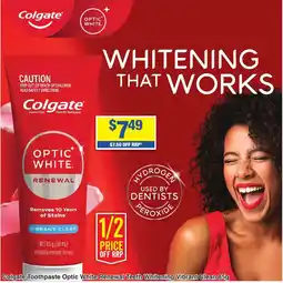 My Chemist Colgate Toothpaste Optic White Renewal Teeth Whitening Vibrant Clean offer