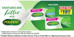 My Chemist Polident Denture Adhesive Cream Flavour Free or Fresh Mint Pack Exclusive Size offer