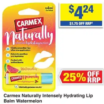 My Chemist Carmex Naturally Intensely Hydrating Lip Balm Watermelon offer