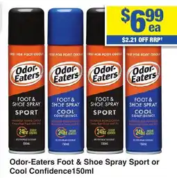 My Chemist Odor-Eaters Foot & Shoe Spray Sport or Cool Confidence offer