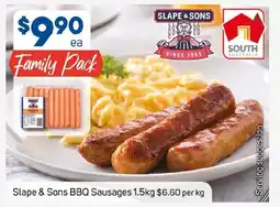 Foodland Slape and Sons BBQ Sausages 1.5kg offer