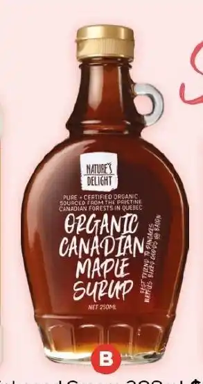 Foodland Nature's Delight Organic Maple Syrup offer