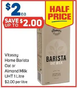 Foodland Vitasoy Home Barista Oat or Almond Milk UHT offer