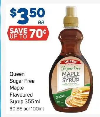 Foodland Queen Sugar Free Maple Flavoured Syrup offer