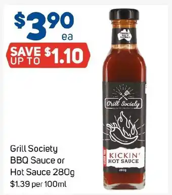 Foodland Grill Society BBQ Sauce or Hot Sauce offer