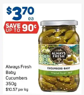 Foodland Always Fresh Baby Cucumbers offer