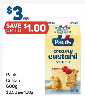 Foodland Pauls Custard offer