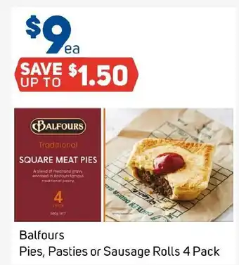 Foodland Balfours Pies, Pasties or Sausage Rolls offer