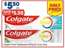 Foodland Colgate Total Toothpaste offer