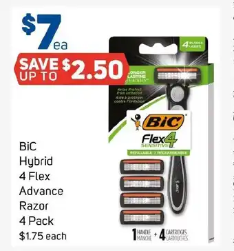 Foodland BiC Hybrid 4 Flex Advance Razor offer