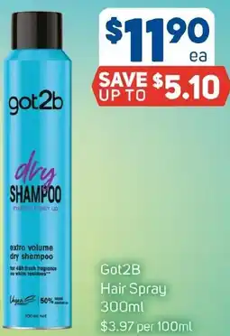 Foodland got2b dry shampoo offer