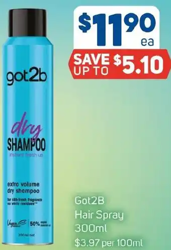 Foodland got2b dry shampoo offer