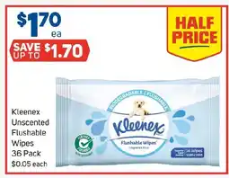 Foodland Kleenex Unscented Flushable Wipes offer