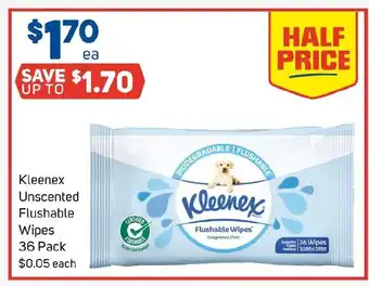 Foodland Kleenex Unscented Flushable Wipes offer